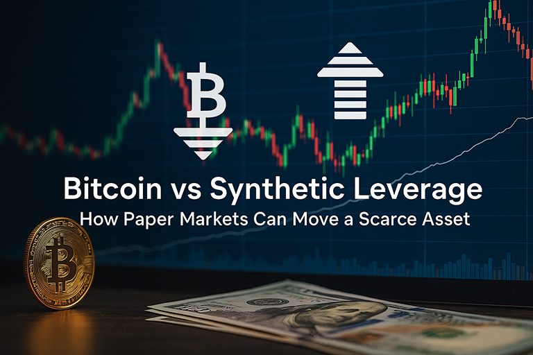 Wie synthe­ti­scher Hebel den Bitcoin Preis beein­flusst